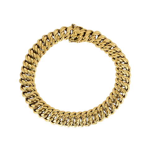 Bracelet en or jaune à maille américaine 58 Facettes DV33744-1