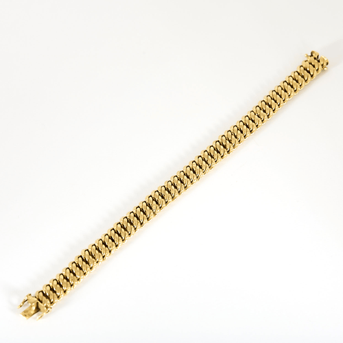 Bracelet en or jaune à maille américaine 58 Facettes DV33744-1