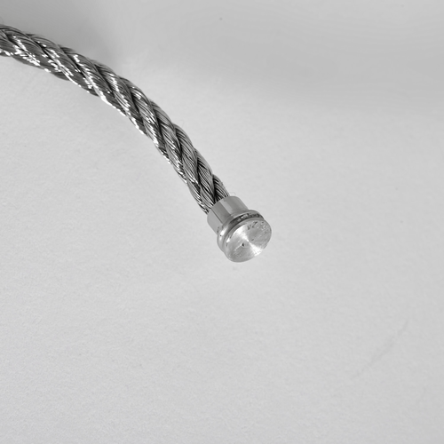 Fred - Force 10 - Moyen Modèle - Bracelet composé d'un cordon en nylon tressé et or blanc, diamants 58 Facettes DV31908-1