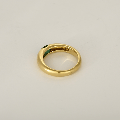 51.5 Bague jonc en or jaune et émeraude : 0,40 carat 58 Facettes DV32960-1