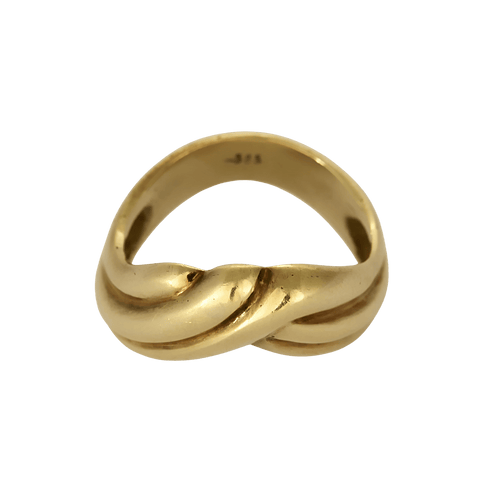 53 Bague en or jaune godronnée 58 Facettes DV32960-3