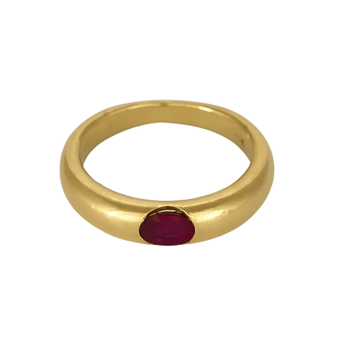 54 Bague jonc en or jaune et rubis : 0,45 carat 58 Facettes DV32960-2