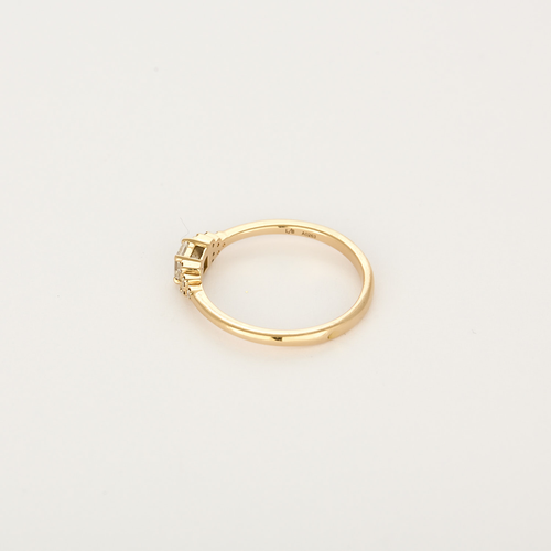 Bague Solitaire en or rose et diamants : 0,37 carat