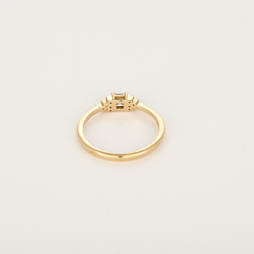 Bague Solitaire en or rose et diamants : 0,37 carat