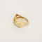 Bague en or jaune, or blanc entrelacée et diamants : 0,02 carat