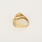 Bague en or jaune, or blanc entrelacée et diamants : 0,02 carat