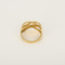 Bague en or jaune, or blanc entrelacée et diamants : 0,02 carat