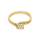Bague Solitaire en or jaune, or blanc et diamants : 0,14 carat