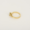 Bague Solitaire en or jaune, or blanc et diamants : 0,14 carat