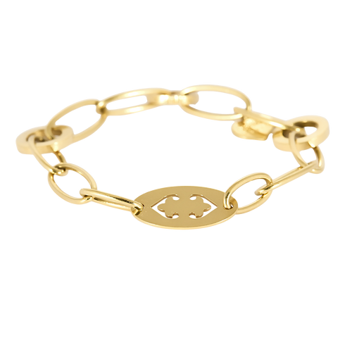 OJ PERRIN - Coeur légende - Élégant bracelet en or jaune
