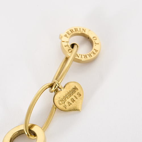 OJ PERRIN - Coeur légende - Élégant bracelet en or jaune