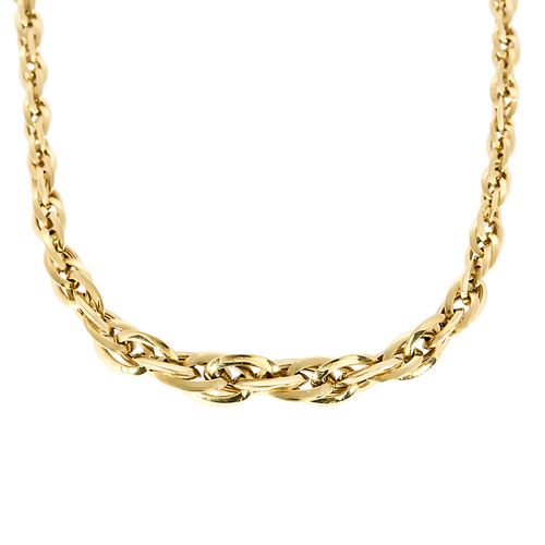Collier en or jaune à maillons ovales