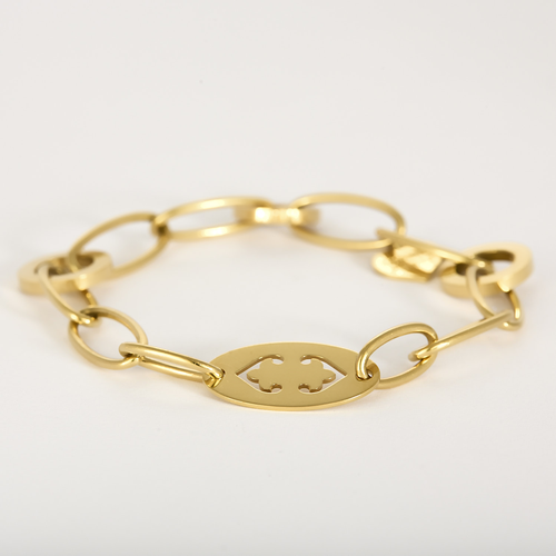 OJ PERRIN - Coeur légende - Élégant bracelet en or jaune