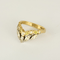 Bague aigrette en or jaune, or blanc, diamants blanc et verts : 1,45 carat
