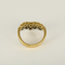 Bague aigrette en or jaune, or blanc, diamants blanc et verts : 1,45 carat