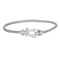 Fred - Force 10 Pavé - Bracelet en acier et manille en or blanc, diamants 58 Facettes DV32294-2