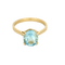 54 Bague coktail en or jaune 18k Topaze bleue 58 Facettes DV31672-16