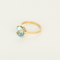 54 Bague coktail en or jaune 18k Topaze bleue 58 Facettes DV31672-16