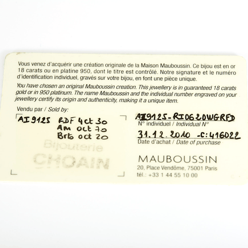 54 Mauboussin - Ma princesse d'amour - or gris et améthystes 58 Facettes DV34550-1