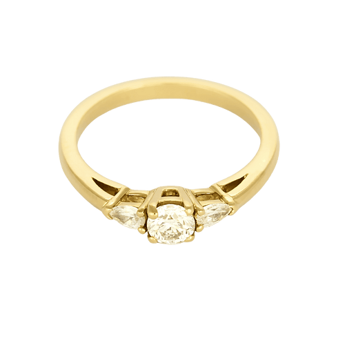 50 Bague en or jaune et diamants : 0,25 carat 58 Facettes DV33529-2