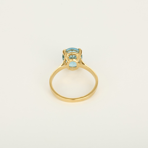 54 Bague coktail en or jaune 18k Topaze bleue 58 Facettes DV31672-16