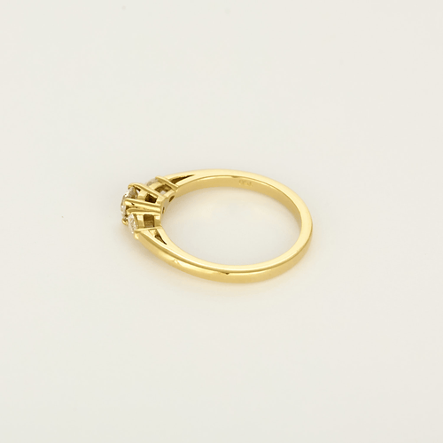 50 Bague en or jaune et diamants : 0,25 carat 58 Facettes DV33529-2