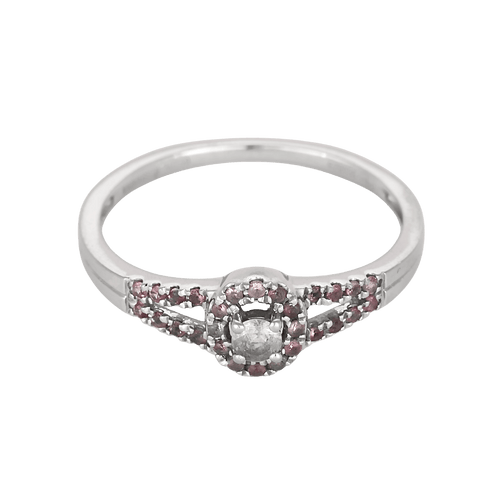 54 Mauboussin Bague Vie, volupté et passion en or gris et saphirs rose 58 Facettes DV34381-1