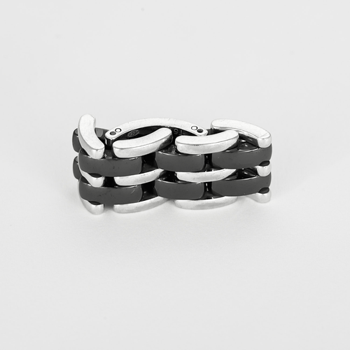 51 Chanel - Ultra - Grand modèle - Bague en or blanc et céramique noire 58 Facettes DV34751-1
