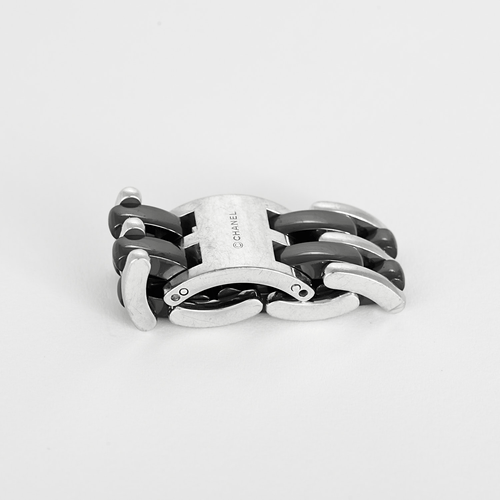 51 Chanel - Ultra - Grand modèle - Bague en or blanc et céramique noire 58 Facettes DV34751-1