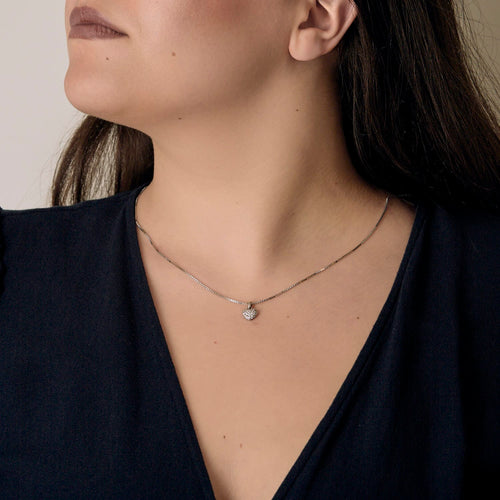 STERN - Collier en or blanc et diamants : 0,20 carat