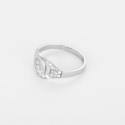 Dinh Van - Menottes R8 - Bague en or gris et diamants