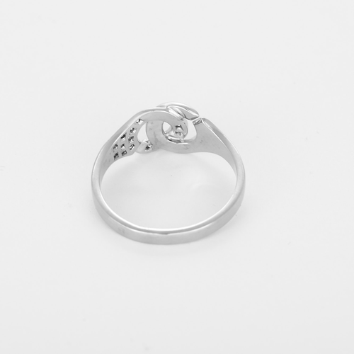 Dinh Van - Menottes R8 - Bague en or gris et diamants