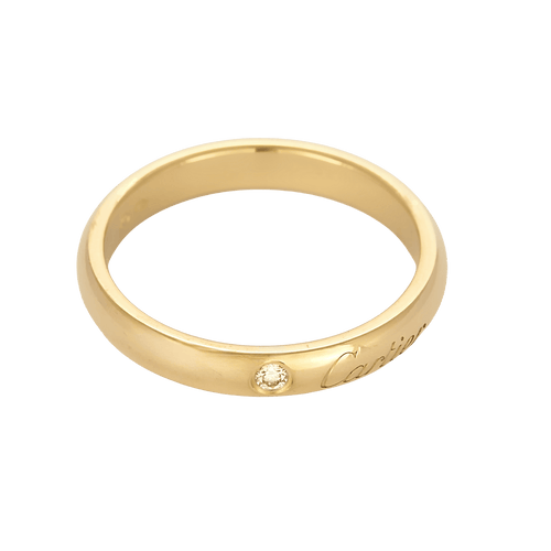 Cartier - Alliance en or jaune et diamant