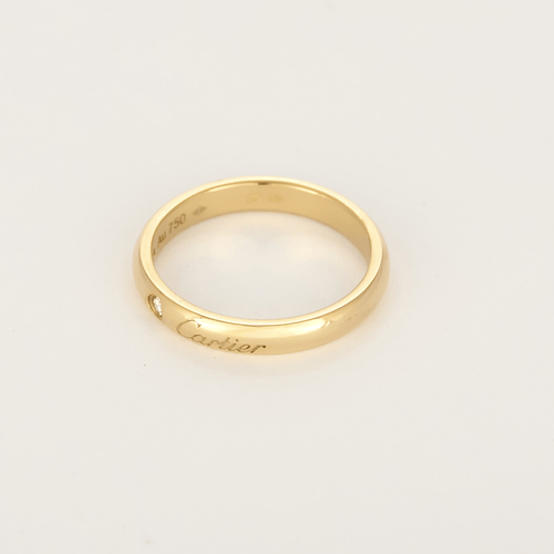 Cartier - Alliance en or jaune et diamant