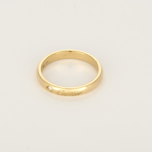 Cartier - Alliance en or jaune et diamant
