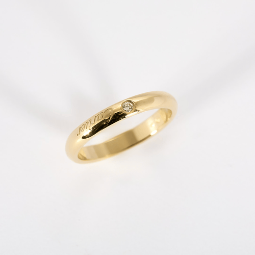 Cartier - Alliance en or jaune et diamant
