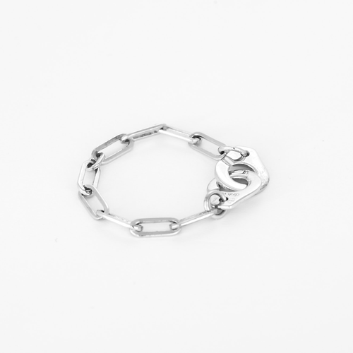 DINH VAN " Chaîne menotte" - R7 - Bague en or blanc