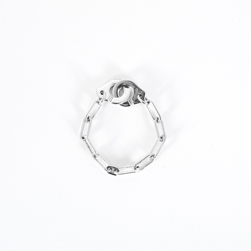 DINH VAN " Chaîne menotte" - R7 - Bague en or blanc