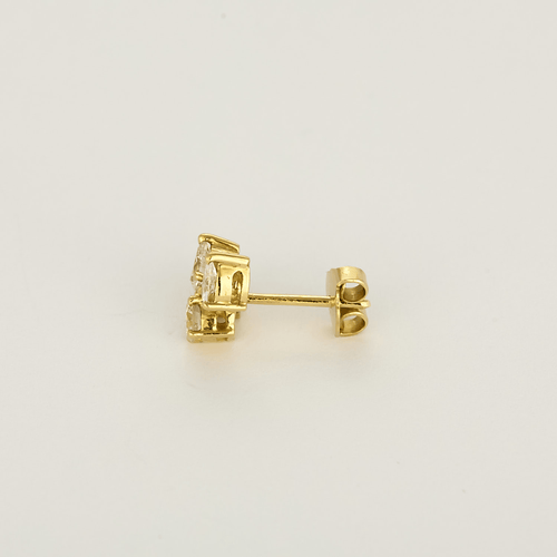 Boucles d'oreilles en or jaune et diamants : 1,10 carat