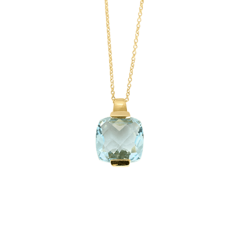 Collier en or jaune et topaze