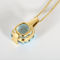 Collier en or jaune et topaze