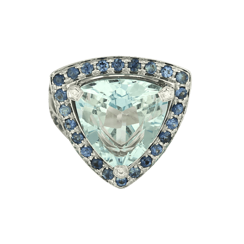 Bague 48 MAUBOUSSIN - Tellement Subtile pour Toi - Bague en Or blanc Aigue marine, Saphirs, Améthystes 58 Facettes DV34517-1