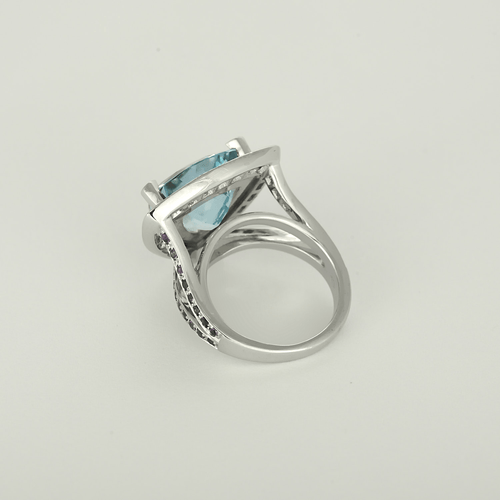 Bague 48 MAUBOUSSIN - Tellement Subtile pour Toi - Bague en Or blanc Aigue marine, Saphirs, Améthystes 58 Facettes DV34517-1