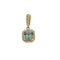 Pendentif en or jaune, or blanc, diamants et topaze 58 Facettes DV34732-7