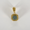 Pendentif en or jaune, or blanc, diamants et topaze 58 Facettes DV34732-7