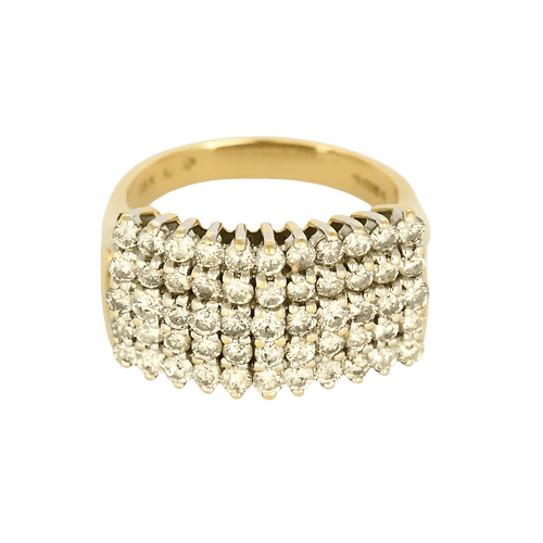 58 Bague deux or et diamants 58 Facettes DV0622-6