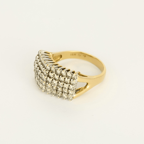 58 Bague deux or et diamants 58 Facettes DV0622-6