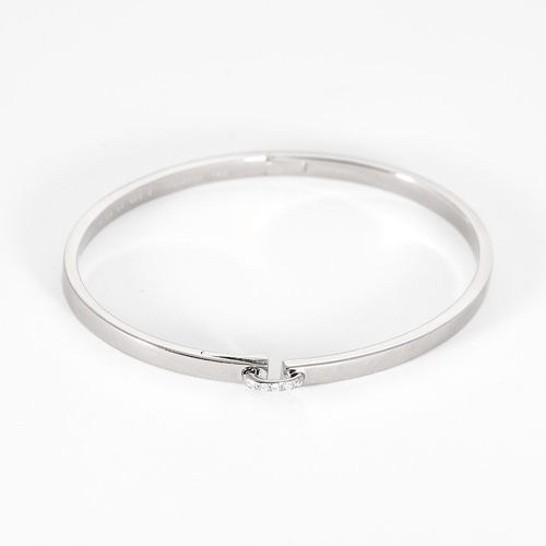 Chaumet - Liens évidence - Bracelet jonc en or blanc et diamants : 0,05 carat 58 Facettes DV34566-1