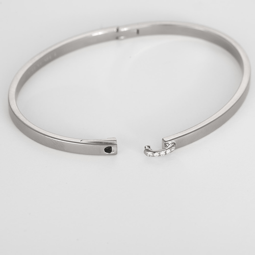 Chaumet - Liens évidence - Bracelet jonc en or blanc et diamants : 0,05 carat 58 Facettes DV34566-1