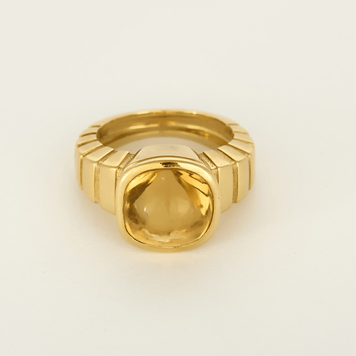 54 Van Cleef & Arpels - Facade - Bague en Or jaune 18k (750 millièmes) et Citrine 58 Facettes DV23308-1